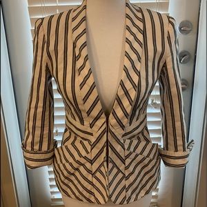 Nanette Lepore Fitted Striped Blazer